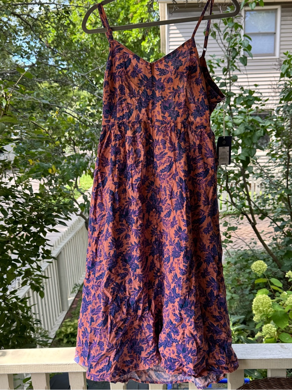 Universal Thread Floral Maxi Dress - Rust & Navy